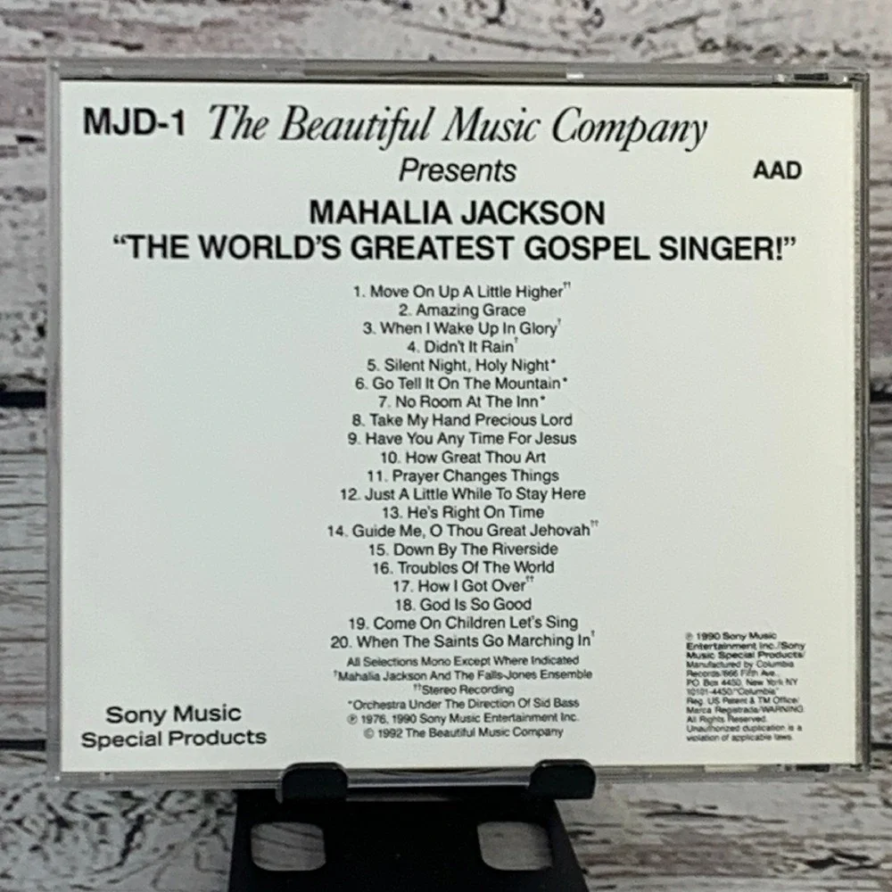 Mahalia Jackson‎ - The World's Greatest Gospel Singer [1992 CD]